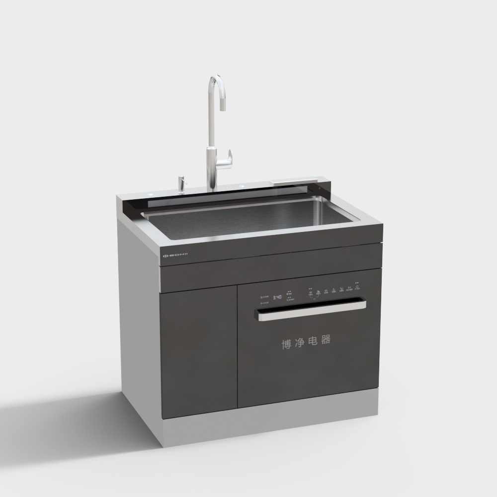 Smart Sink Cabinet 3D model for Modern Spaces