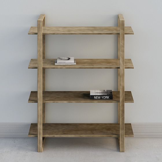 Modern Minimalist Bookshelf 3D model