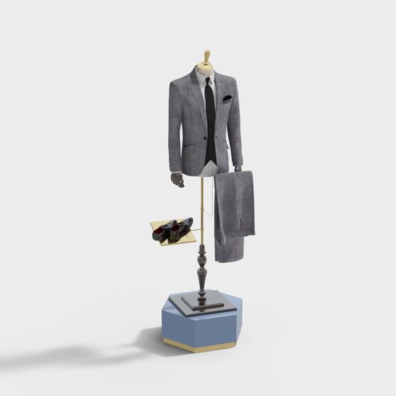 Elegant Suit Display 3D model