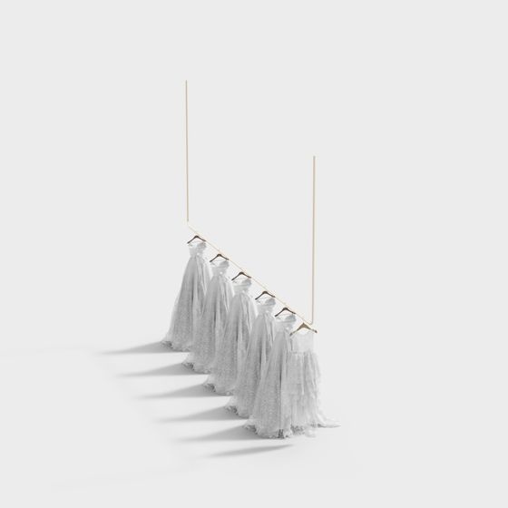 Elegant 3D Hanger Model for Fashion Display