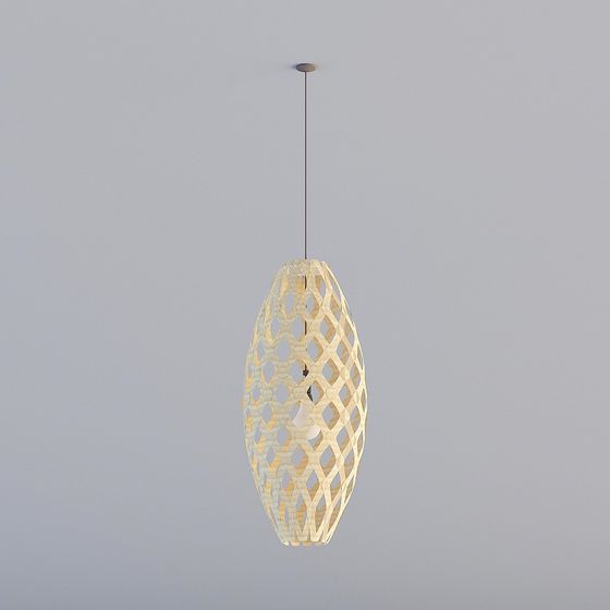 Stylish Low-Polygon Chandelier 3D model