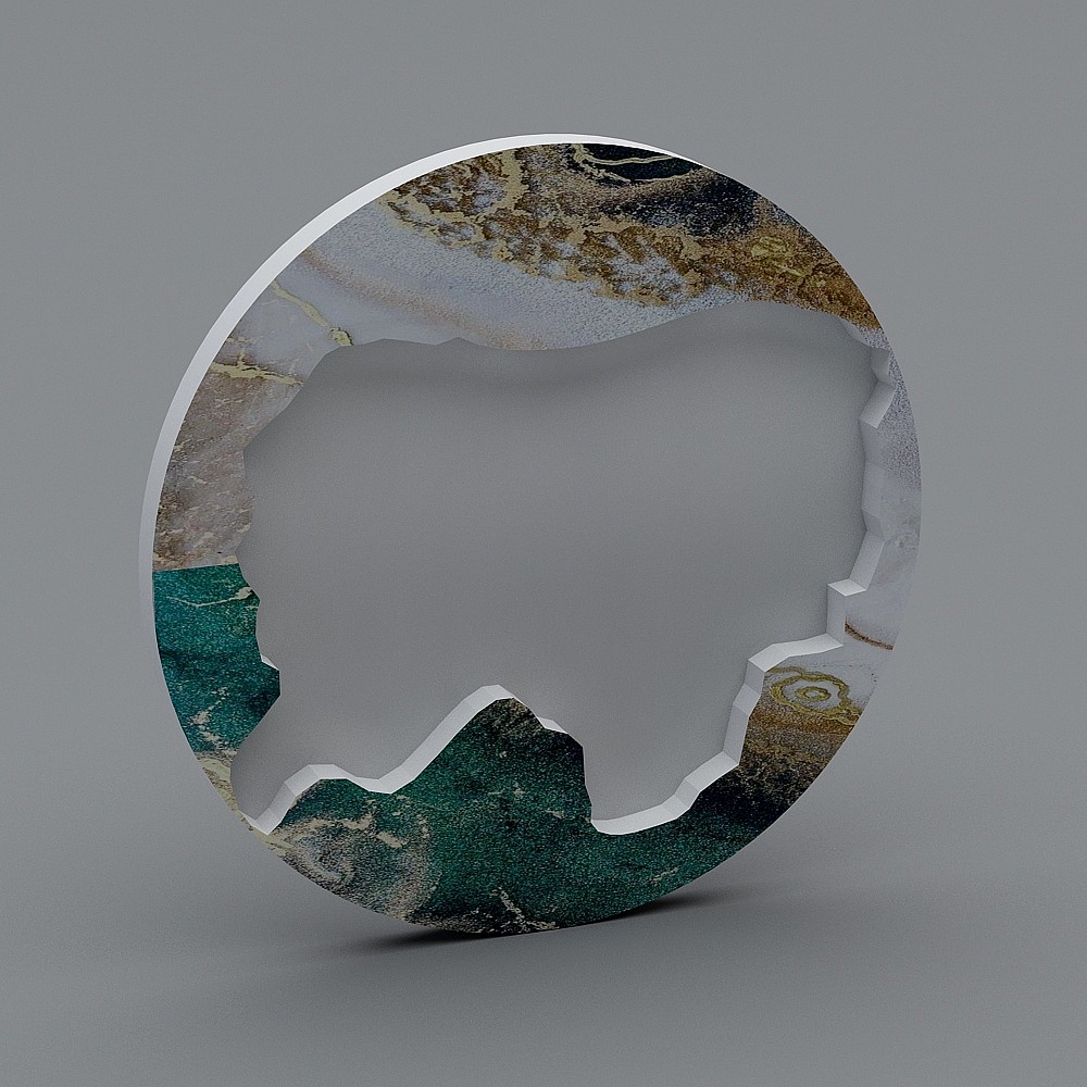 Marble Stone Disk 3D model