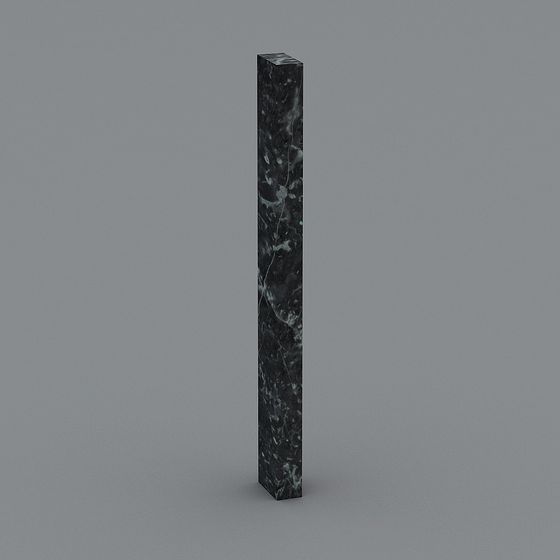 Black Obsidian Column 3D model