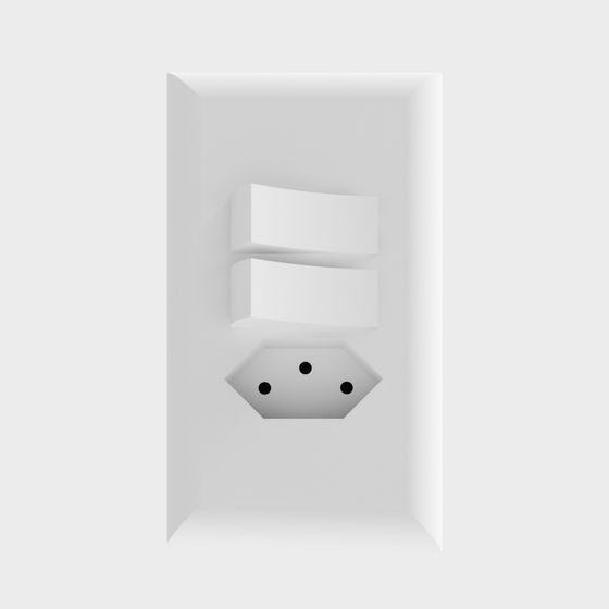 Elegant Low-Polygon Socket 3D Model Design