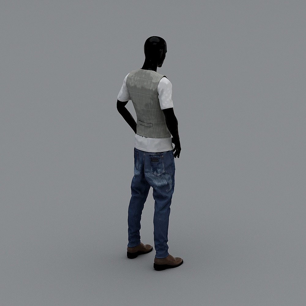 Low Poly Fashion Model 3D Model for Urban Settings