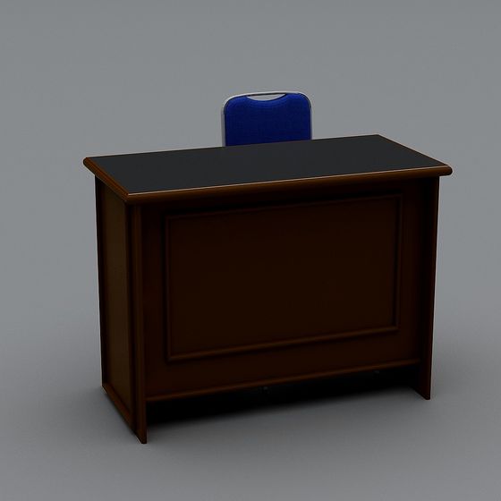 Minimalist Office Desk 3D Model for Modern Spaces
