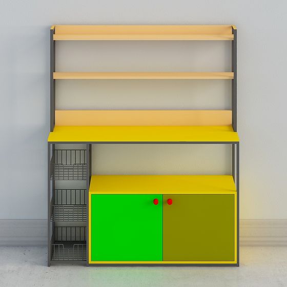 Modern Minimalist 3D Bookshelf Model