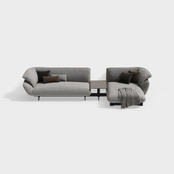 와비사비 L자형 코너 소파