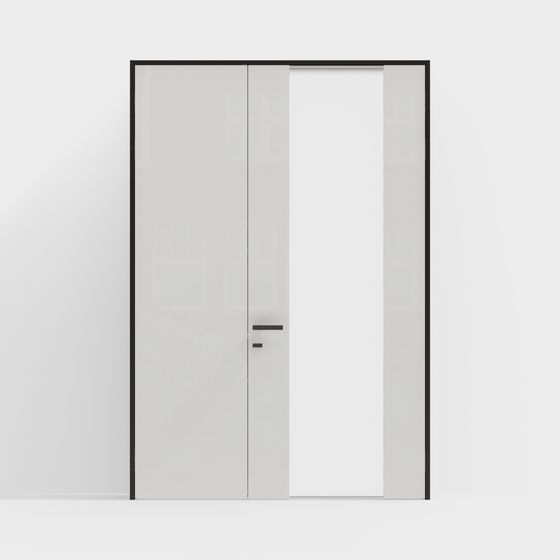 Minimalist Double Door 3D Model