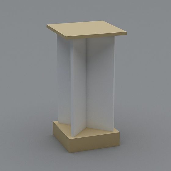 Podium with Twin Columns 3D model