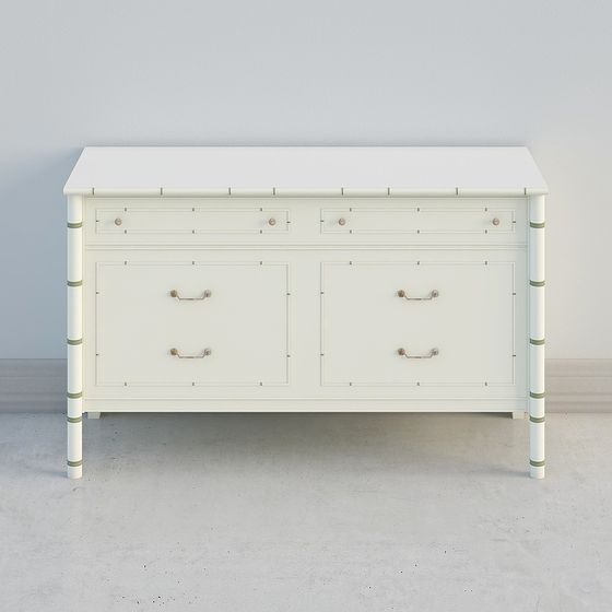 Elegant Bamboo Dresser 3D model for Creative Spaces