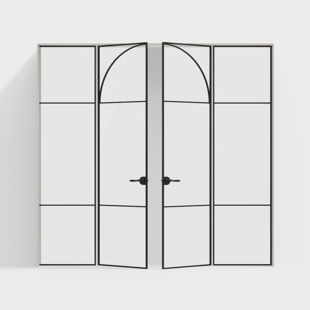 Puerta plegable de vidrio medieval