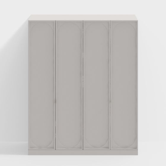 Curved Storage Cabinet 3D model