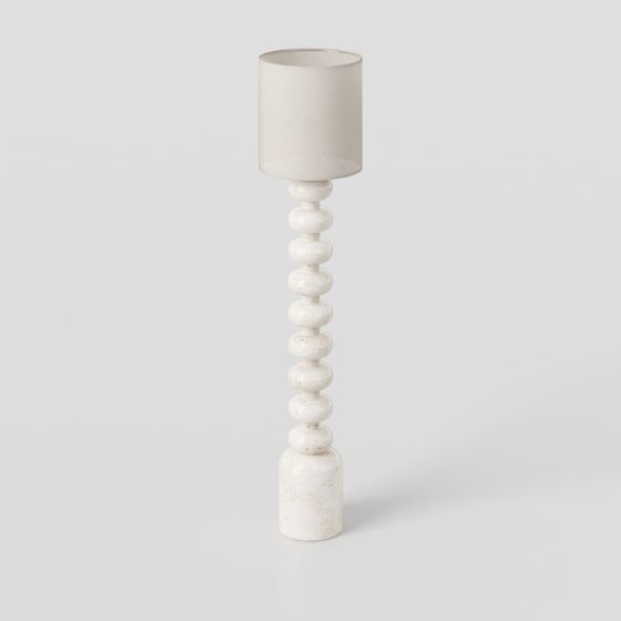 Earth Color French Mid-Century Floor Lamp 3D Model