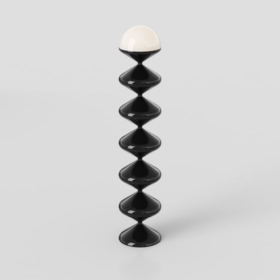 Black French Floor Lamp 3D Model for Elegant Interiors