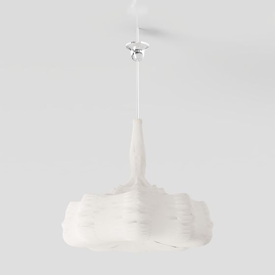 Elegant Low-Polygon 3D Pendant Light Model