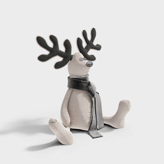 Charming Winter Reindeer 3D model