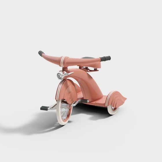 Retro Scooter 3D model