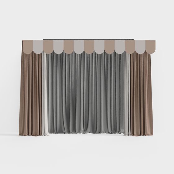 Luxe Curtain Panel 3D model