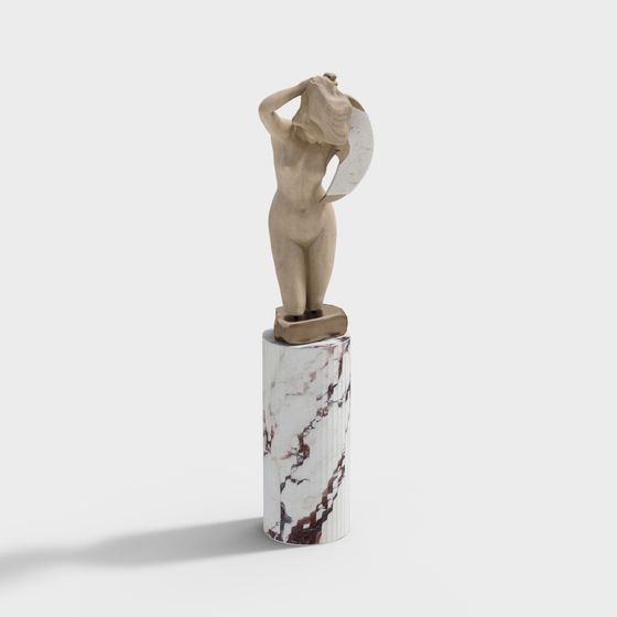 Elegant Marble Goddess 3D model