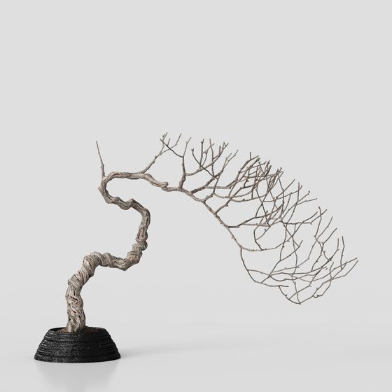 Winter Dried Tree 3D model for Creative Projects