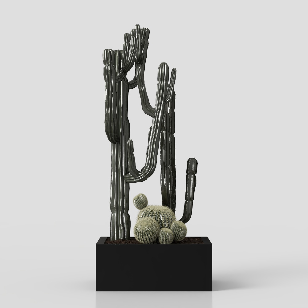 Desert Cactus 3D Model – Low-Poly Natural Design