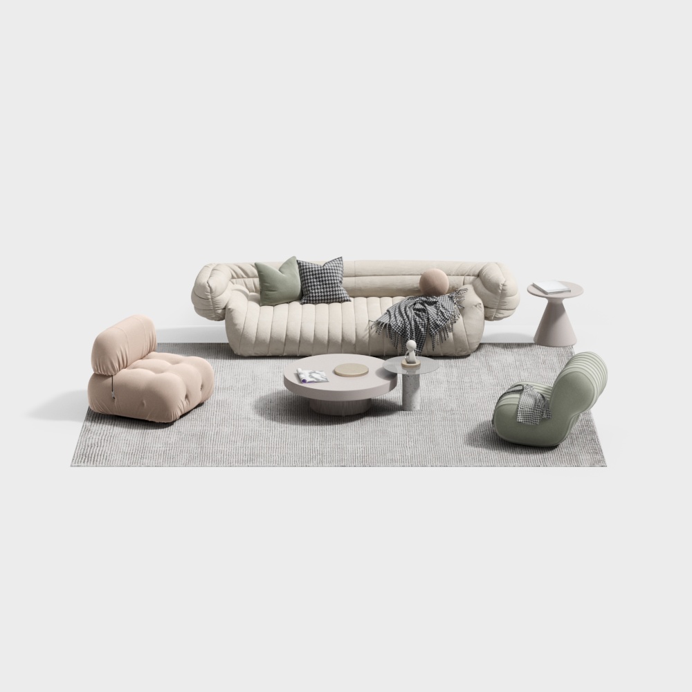 프랑스 스타일 소파 세트