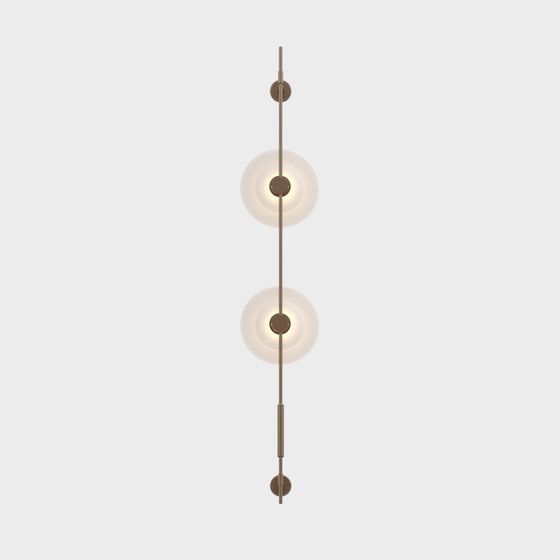 Chic French Wall Lamp 3D Model in Brown