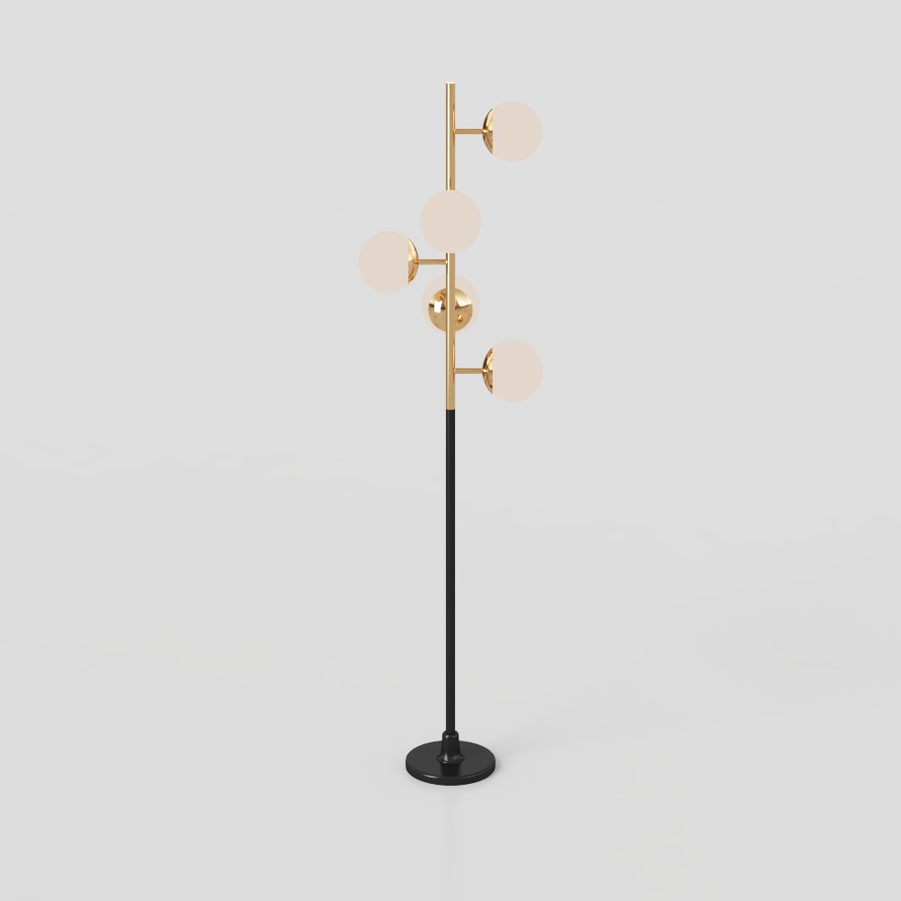 Stylish 3D Pendant Light Model – Elegant Golden Design
