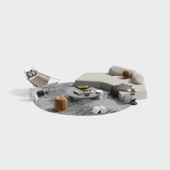 Cozy Living Room Set 3D model