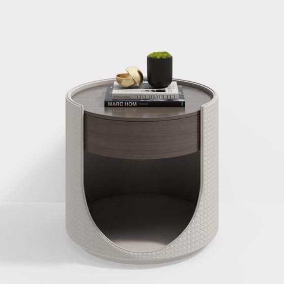 Sleek Round Edge Table 3D model for Modern Interiors