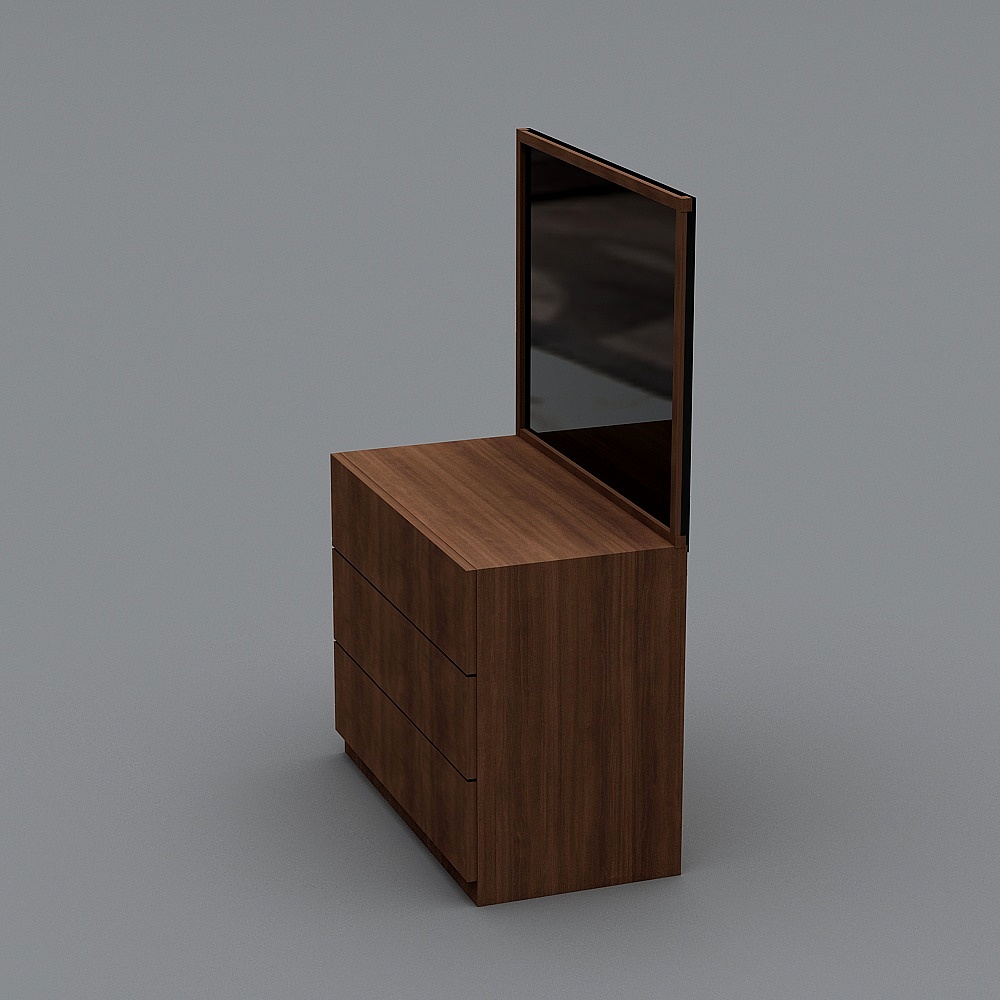 Stylish Modern Vanity Table 3D Model