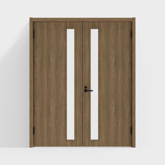Modern Glass Panel Door 3D model