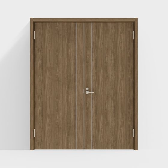Modern Walnut Door 3D model