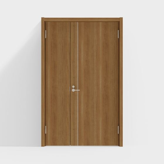 Modern Oak Door 3D model