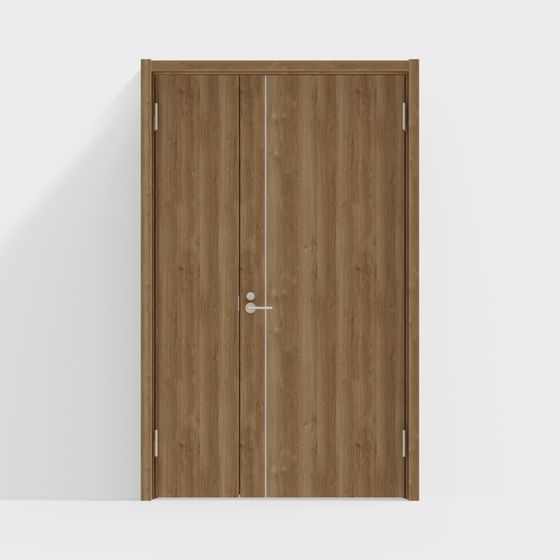 Wood Grain Double Door 3D model
