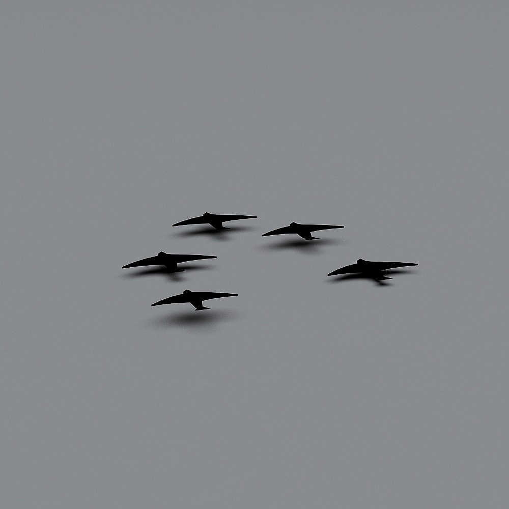 Highly Detailed Black Fighter Jet 3D model
