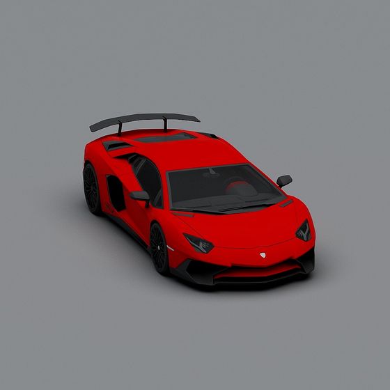 疾风之翼 3D model - Red Sports Car