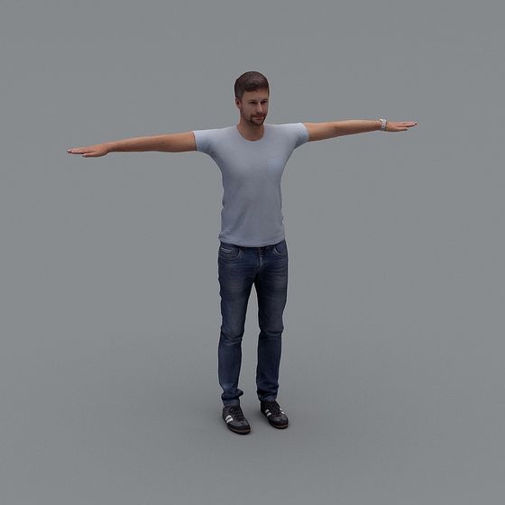 Urban Wanderer Low-Poly 3D Model