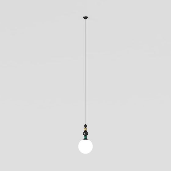 Elegant Hanging Light Ball 3D model for Creative Spaces