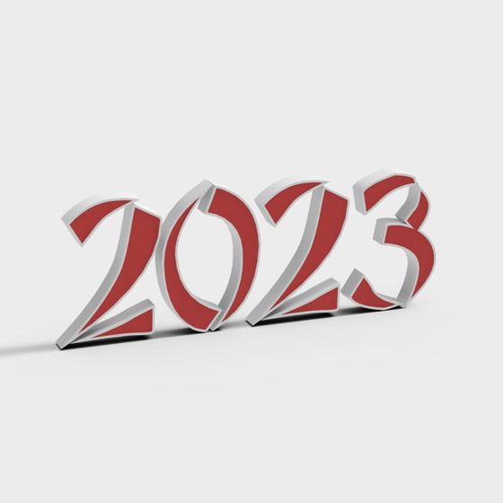 Year 2023 3D model