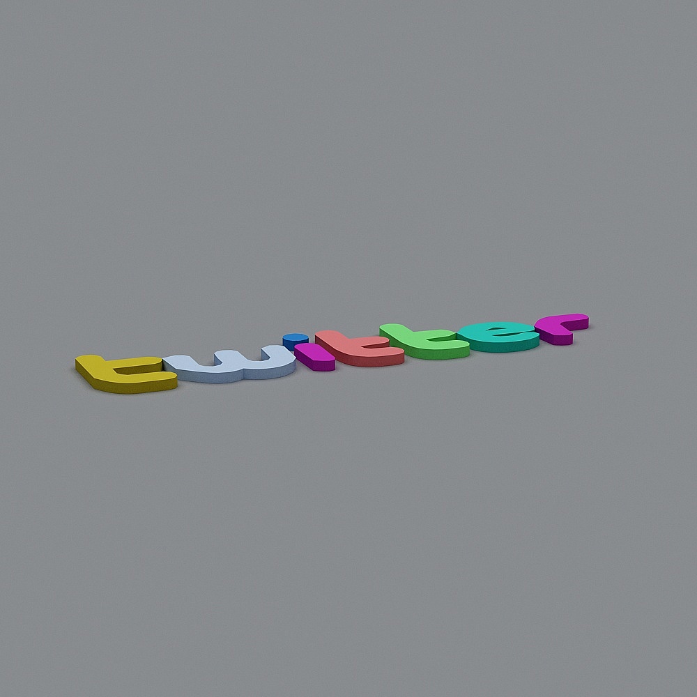 Colorful Low-Poly 3D Letter Models for Creative Projects 3D model