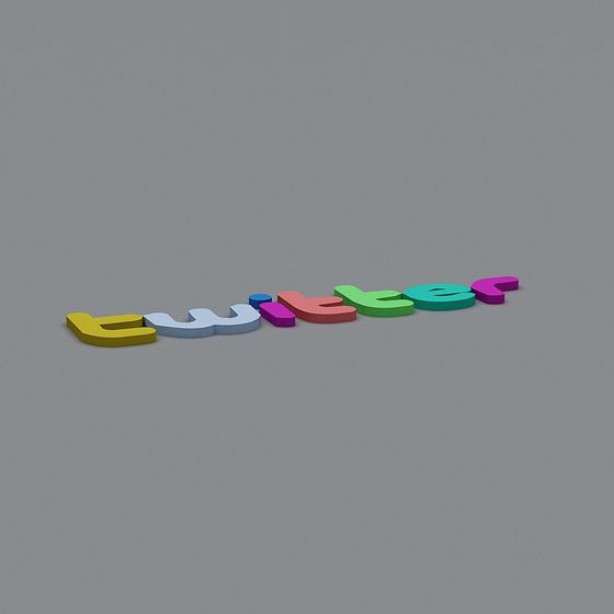 Colorful Low-Poly 3D Letter Models for Creative Projects 3D model