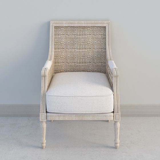 Stylish Vintage Rattan Chair 3D model for Modern Designs