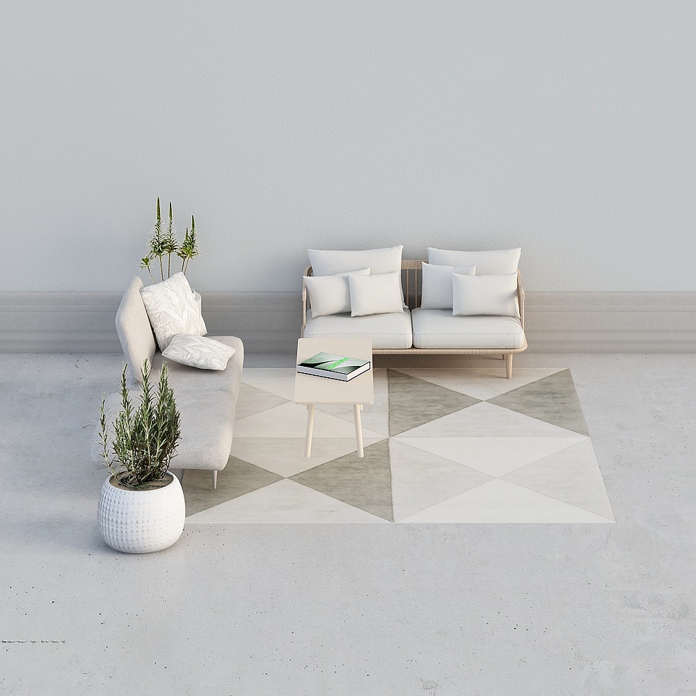 沙發+桌子+地毯