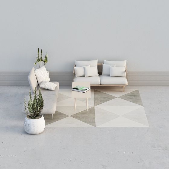 沙發+桌子+地毯