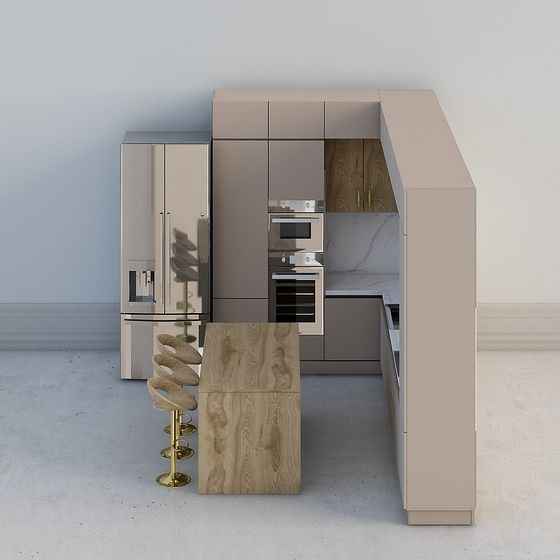 Elegant Modern Kitchen 3D model