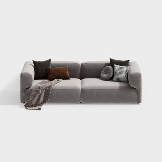 Urban Comfort Low-Poly Sofa 3D model