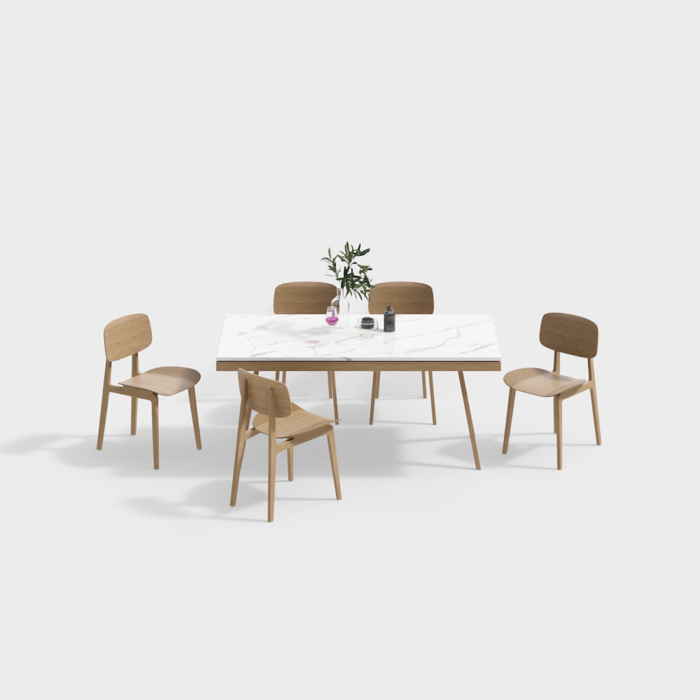 북유럽 식탁과 의자 세트