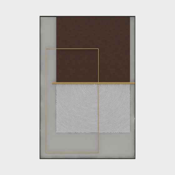 Abstract Geometric Frame 3D model